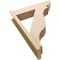 Ekena Millwork 8-in W x 32-in D x 44-in H Funston Slat Rough Cedar Woodgrain TimberThane Outlooker, Primed Tan OUTUR080X32X44FST24RCPR - alternate 4